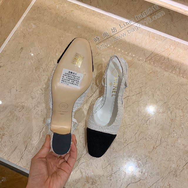 Chanel女鞋 香奈兒時尚經典涼鞋 Chanel中跟涼鞋  naq1088